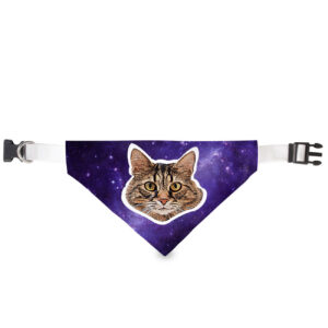 Collar Bandana Galaxia Con Una Cara