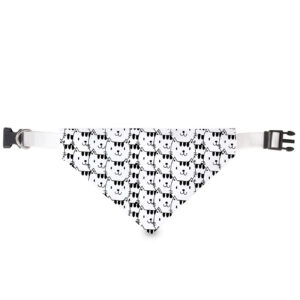 Collar Bandana Con PatrÓn De Gatos Repetitivos